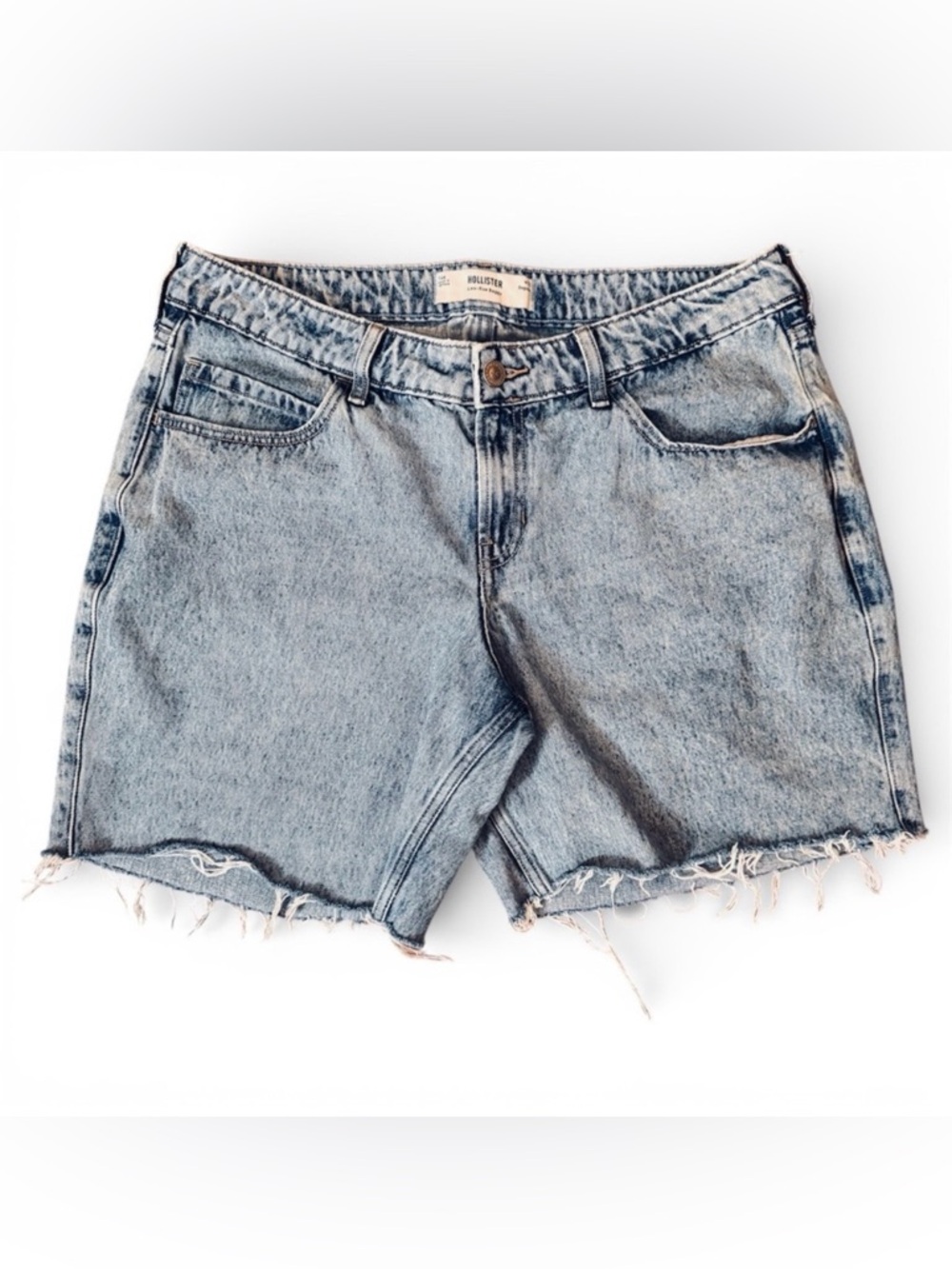 HOLLISTER Low-Rise Baggy blue denim shorts, plus size 14Rx32W